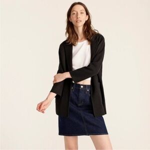 J. Crew Sophie Open Front Sweater Blazer Black Size Small